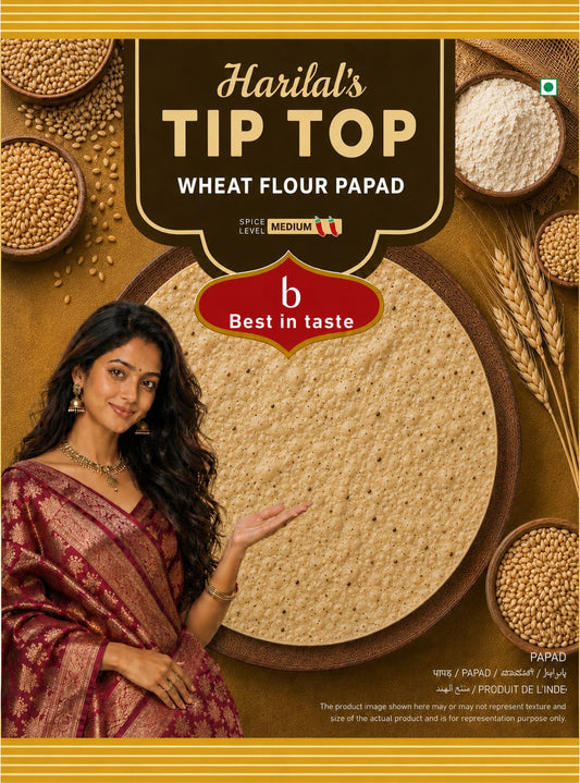 Harial's TipTop Wheat Flour Papad